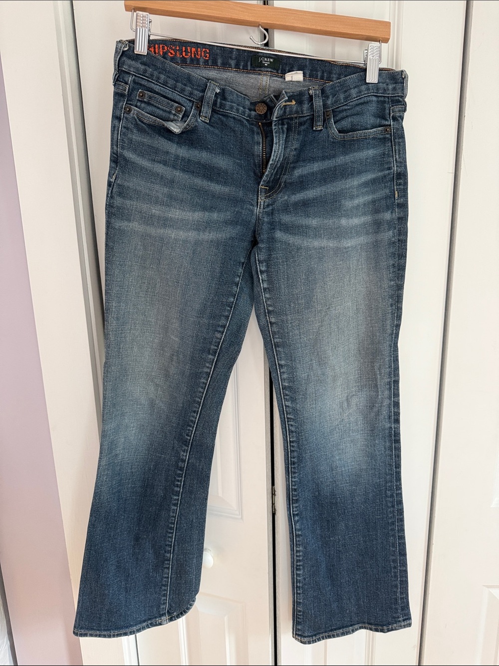 J. Crew Women's Wide-Leg Jeans in Medium Blue Denim